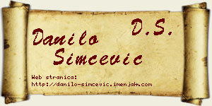 Danilo Simčević vizit kartica